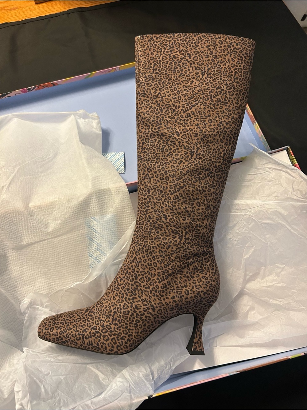 Jeffrey Campbell Leopard-Print Knee-High Stiletto Boots - Brown/Black